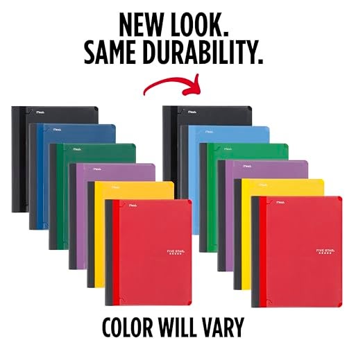 Five Star Interactive Notetaking Composition Book, 1 Subject, College Ruled Paper, 9" x 11", 100 Sheets, Customizable, Assorted Colors, 6 Pack (38612) - Image 2