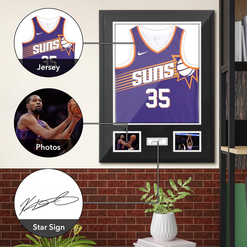 Nice C Jersey Frame Display Cases, Jersey Frame with Pictures Photos Slots, Jersey Shadow Box Shirt Wall Display Case, Signature Display, 98% UV Protection, Football Basketball Soccer (1 Pack) - Image 3