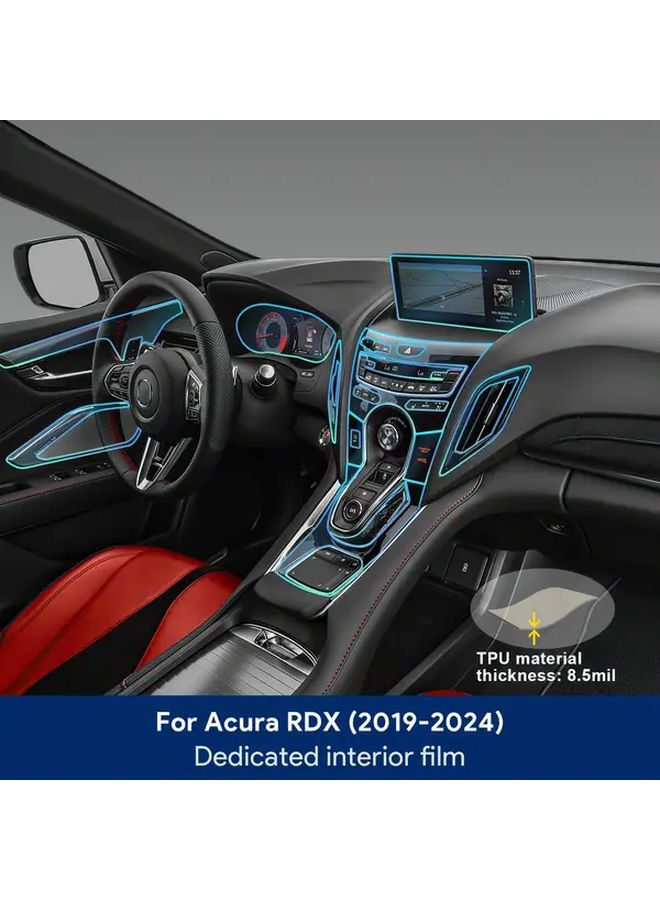 TPU Pre Cut Invisible Interior Film For Acura RDX 2019 2024 Full Car Set 17 Pcs - Image 1