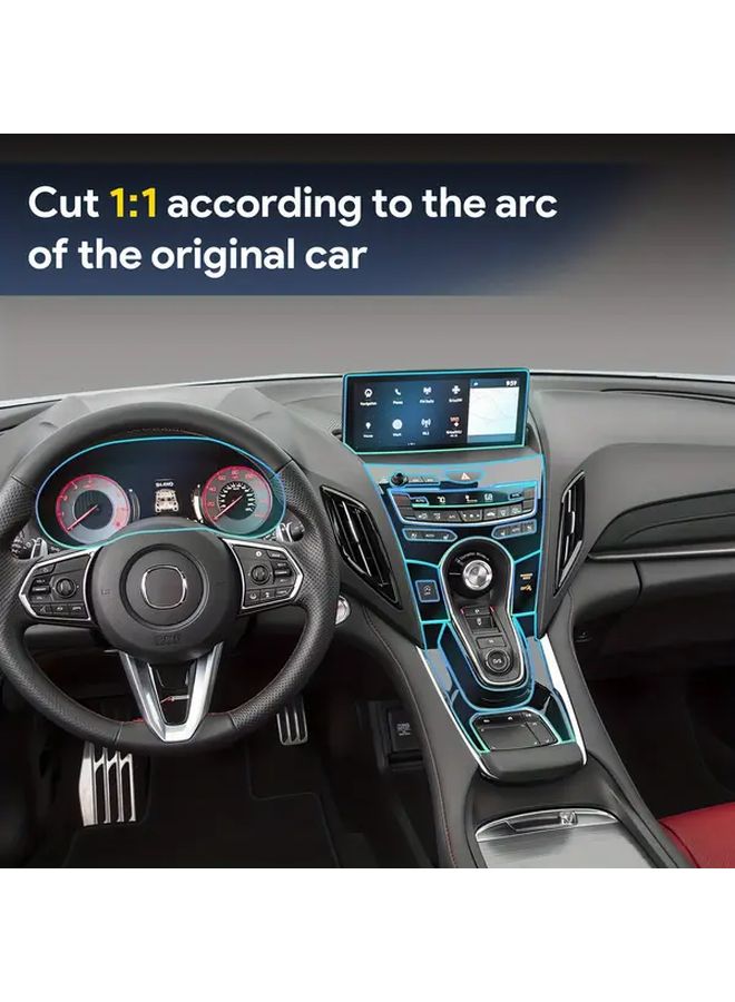 TPU Pre Cut Invisible Interior Film For Acura RDX 2019 2024 Full Car Set 17 Pcs - Image 5