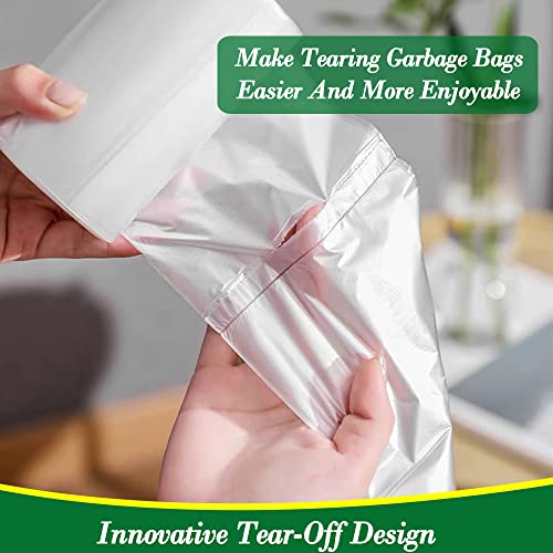 Hommaly 2 Gallon (1.8-2 Gal)120 pcs Small Clear Trash Bags, Strong 1.8 Gallon Garbage Bags, Bathroom Trash Can Bin Liners Unscented, Mini Plastic Bags for Office, Waste Basket Liner,Fit 6,7,8 Liters - Image 3