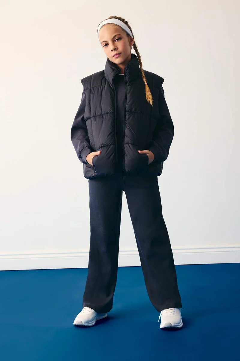 ديفاكتو Girl Waterproof Zippered Puffer Vest