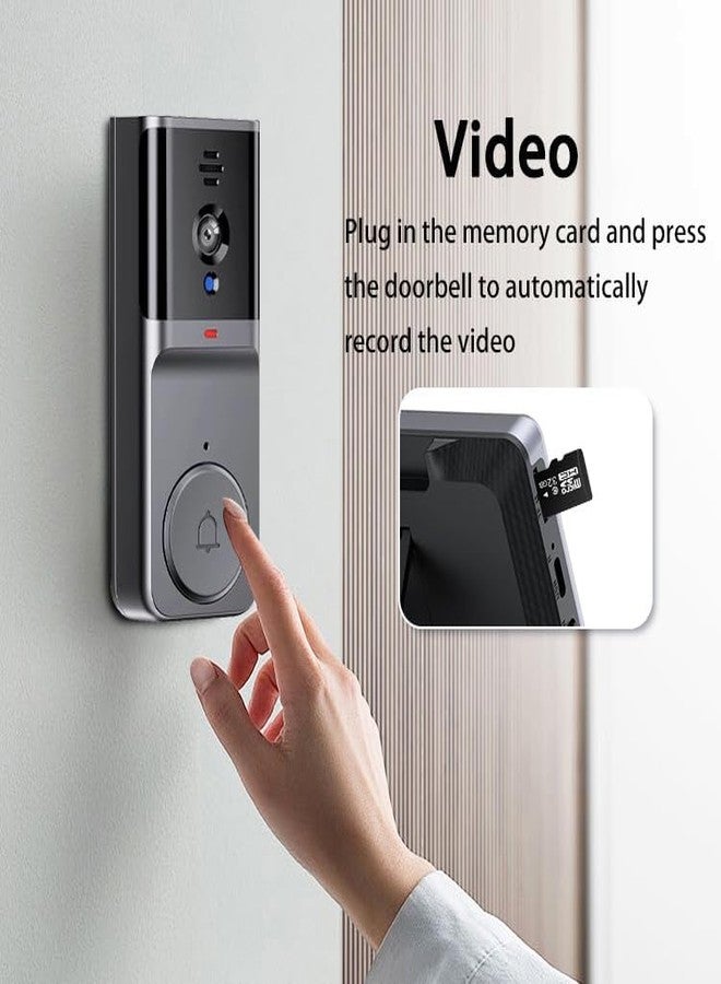 TKMARS Doorbell Camera Wireless No Subscription Video Doorbell, Two-Way Intercom, HD 1080P Video, 4.3” Screen, 120° Angle, No APP, No WiFi - Image 5