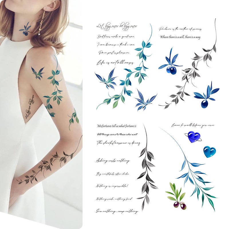ROARHOWL words temporary tattoos Inspirational proverb Bible religion gospel text wordsExquisite and aesthetic temporary tattoos fake tattoo kit Design 4
