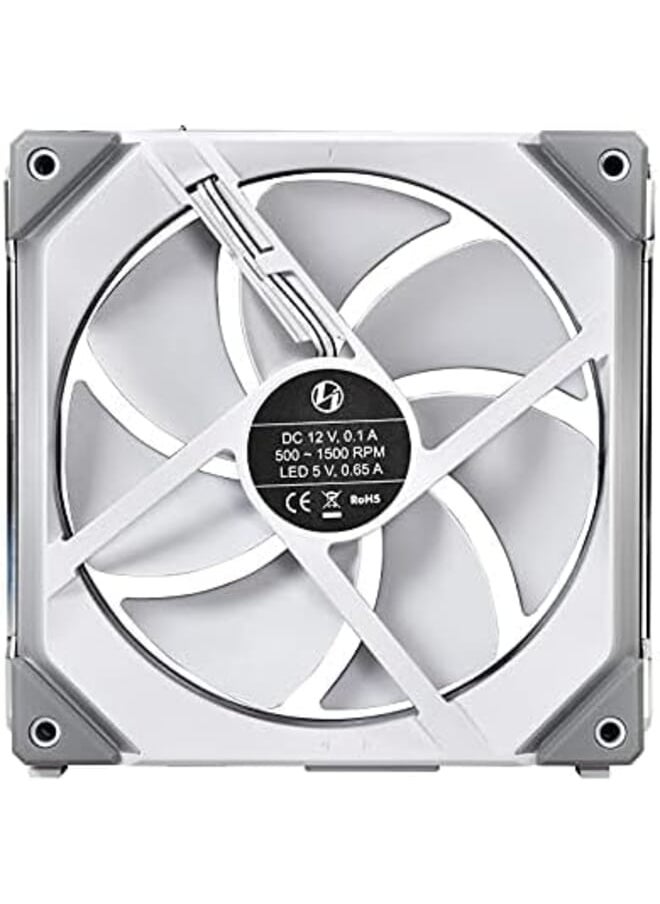 LIAN LI - Uni Fan Sl140 Rgb X2 140Mm Revolutionized Daisy Chain Argb Fan White One Controller Included - Image 1