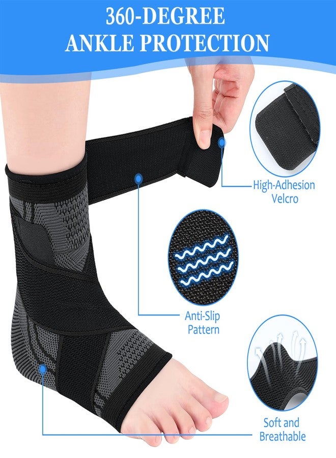 Youth Heel & Growth Plate Support Sleeve,Arch Support Socks,Ankle Brace with Ankle Support Strap, Sleeve Brace for Sprained Ankle (Medium) - Image 5