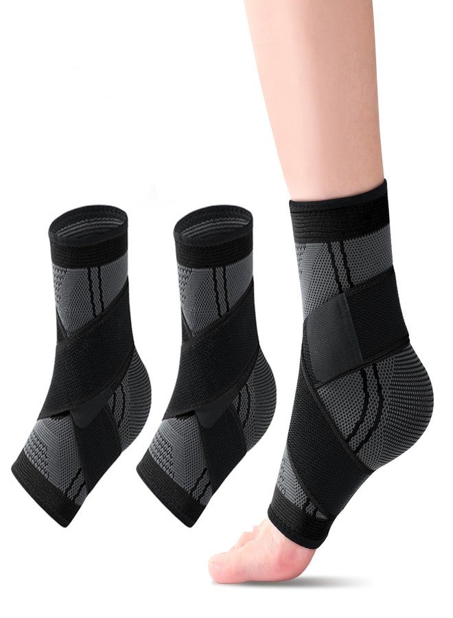 Youth Heel & Growth Plate Support Sleeve,Arch Support Socks,Ankle Brace with Ankle Support Strap, Sleeve Brace for Sprained Ankle (Medium) - Image 1