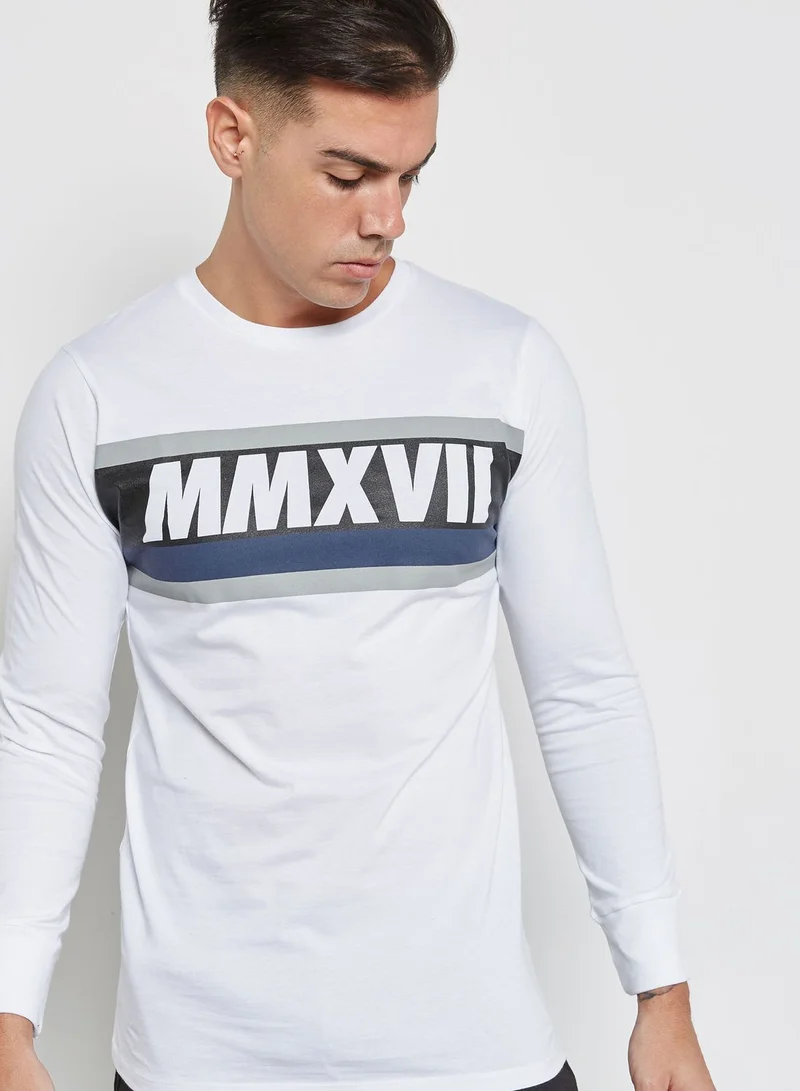 Seventy Five MMXVII Print Crew Neck T-shirt