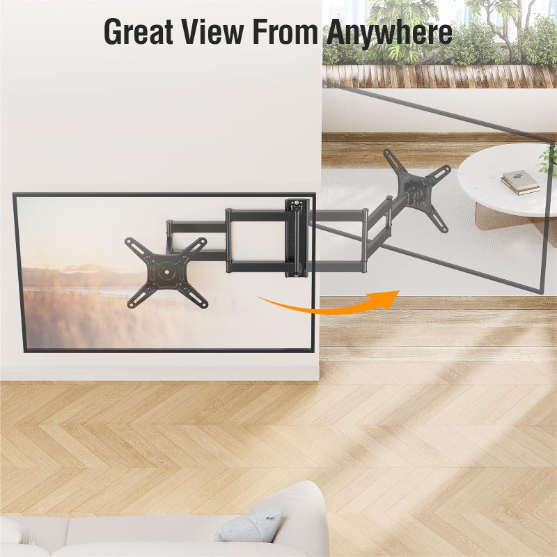 ELIVED Long Arm TV Wall Mount for Most 14-42 Inch tvs & Monitors, 21.7 Inch Long Extension TV Mount Swivel and Tilt, Full Motion Wall Mount Bracket Fit Max VESA 200x200mm, Holds up to 44 lbs. - Image 2