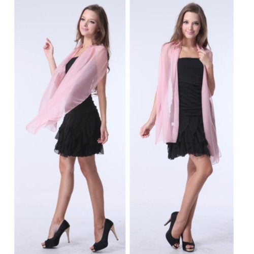 Tapp Collections Fashionable Solid Color Chiffon Scarf - Magenta - Image 4