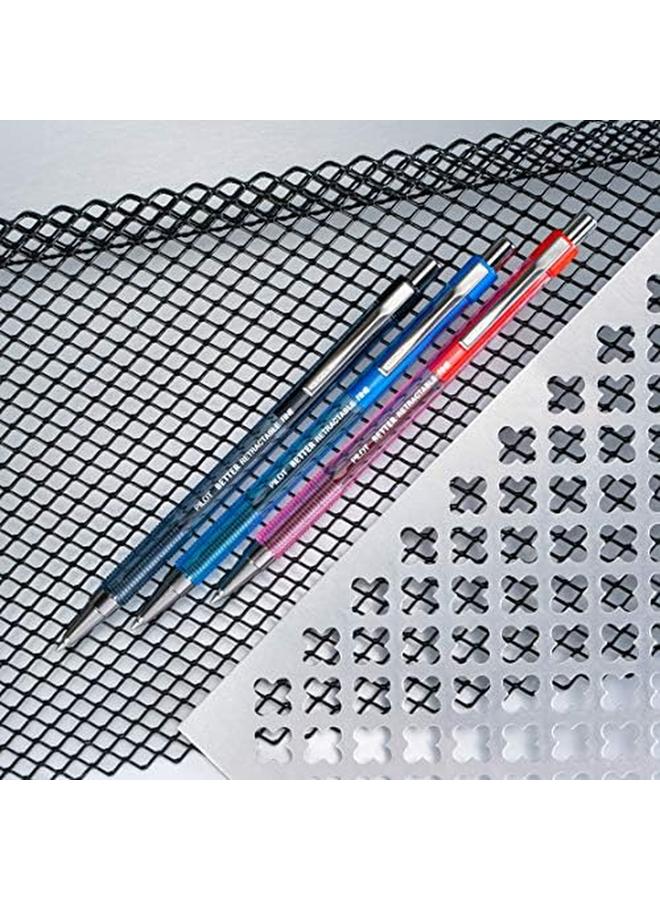 بايلوت مجموعة أفضل من أقلام الكرة القابلة للسحب ذات النقاط الدقيقة 8 لكل لون أسود وأزرق وأحمر، إجمالي 24 قلمًا - Image 2