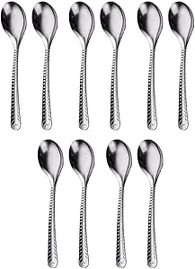 20 Pcs Stainless Steel Long Handle Soup Spoons Set For Kitchen And Restaurant - Image 1