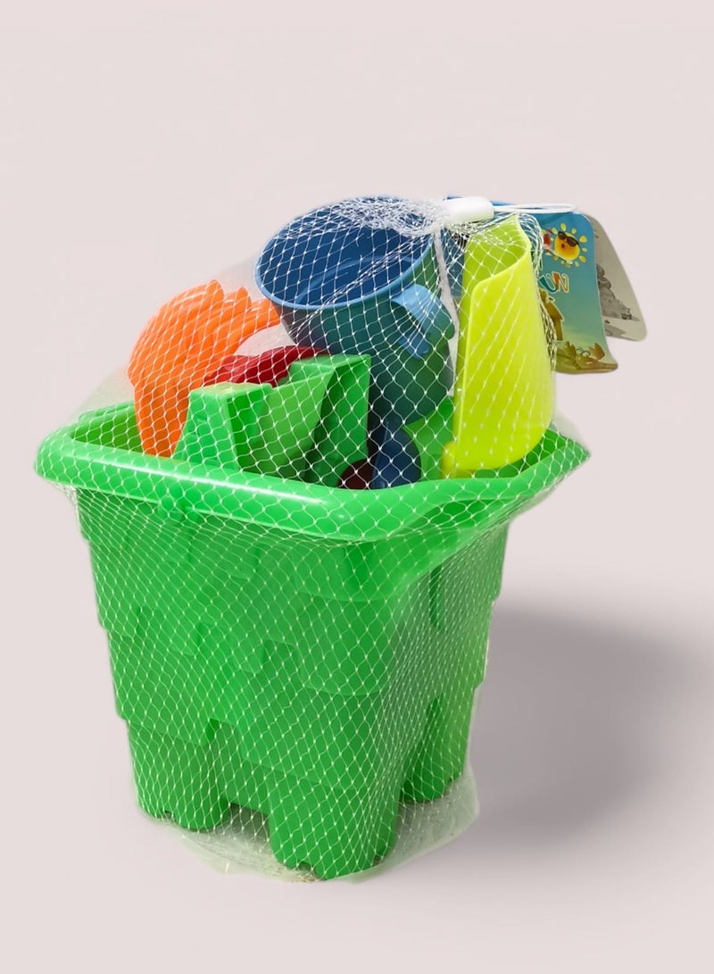 حسم العاب رمل شاطئ للاطفال، العاب رمل مع دلو رمل، مجموعة ادوات الشاطئ، مجموعة بناء القلعة الرملية - العاب سفر للاطفال الصغار في الهواء الطلق للاولاد والبنات - Image 2