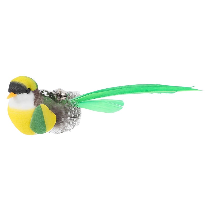 Cat Teaser Wand Refill with Feather Bird and Bell Interactive Toy - Image 2