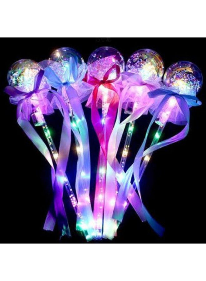 Fairy Star Magic Flash Stick Internet Celebrant Wave Ball Glow Stick Push Gift Children's Toys-Color:Love (full Body Glow + Battery Delivery)-Specifications:Pack Of 40 Sticks (only Yuan/stick)