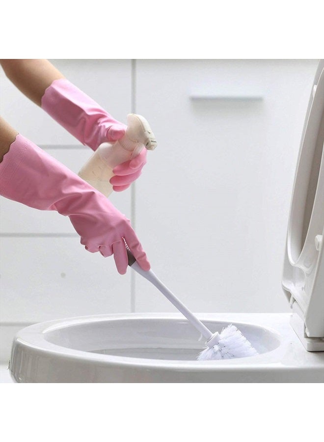 HSL Household Cleaning Gloves - Reusable Kitchen Dishwashing Gloves with Latex Free, Cotton lining, Waterproof, Non-Slip (Large, 2 Pairs) - Image 5