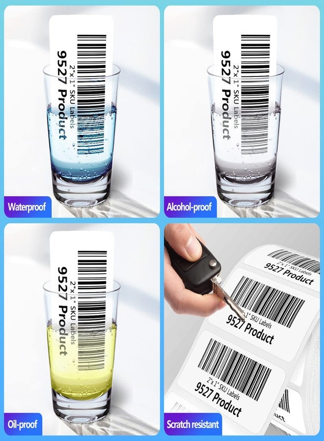9527 Product 2" x 1" Sticker Labels Direct Thermal Labels 1000 Labels Per Roll - Image 3