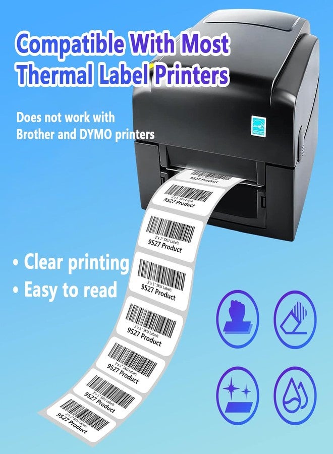 9527 Product 2" x 1" Sticker Labels Direct Thermal Labels 1000 Labels Per Roll - Image 5