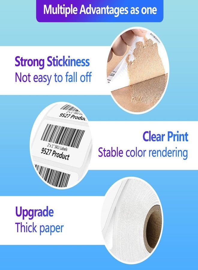 9527 Product 2" x 1" Sticker Labels Direct Thermal Labels 1000 Labels Per Roll - Image 4