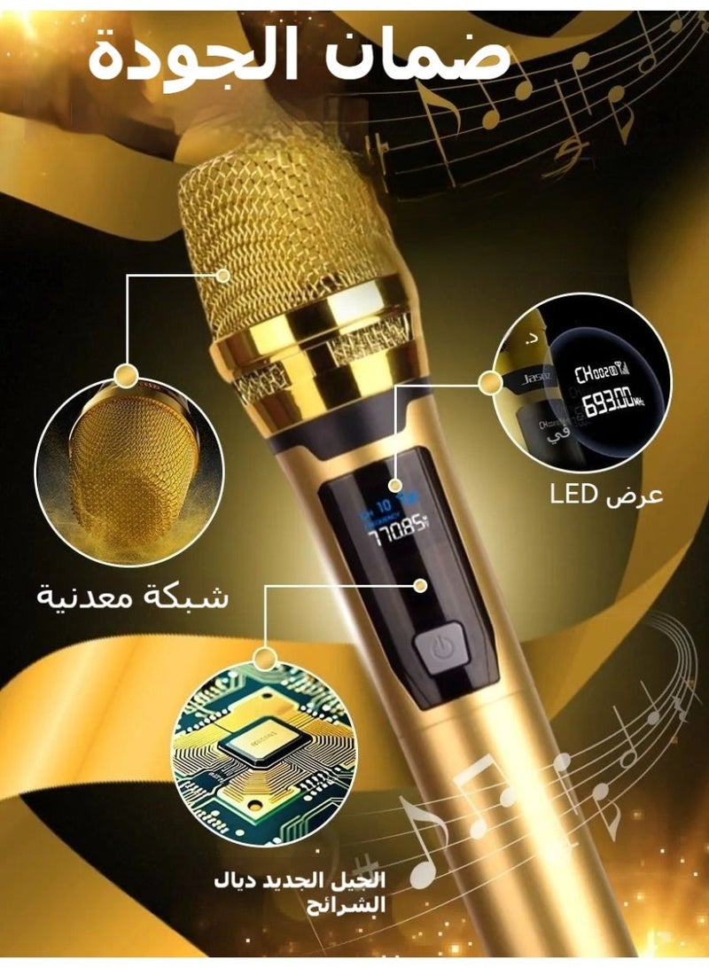 Wireless Microphone，Handheld Dynamic Wireless Mic，Plug And Play，Anti Interference,Intelligent Noise Reduction，Suitable For Singing, Karaoke, Church, Speech, Wedding, Party - Image 4