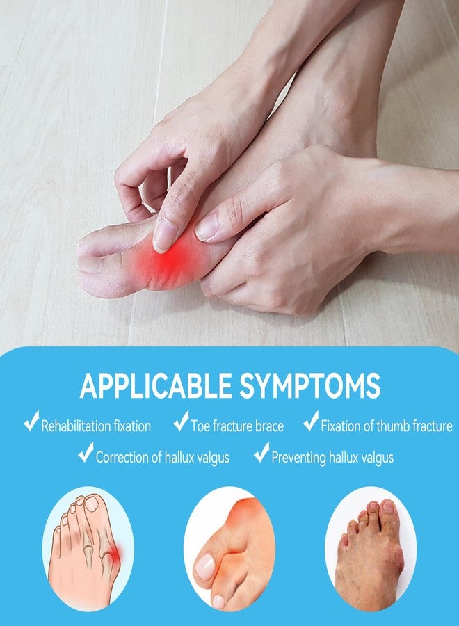 Agatige Toe Brace, Multi Adhesive Toe Fracture Fixator, Hallux Valgus Correction Splints, Toe Protectors Support Brace for Men Women(Black) - Image 2