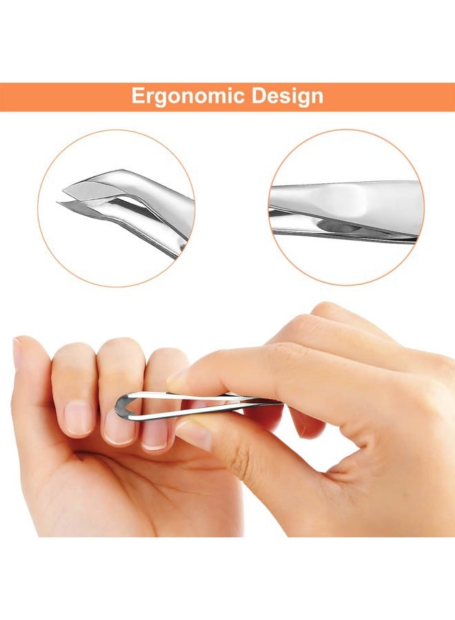 THRAU Mini Cuticle Trimmer for Manicure and Pedicure, Stainless Steel Cuticle Nipper, Precise Pointed Tip Cuticle Clipper for Trim Nail and Dry Skin - Image 2