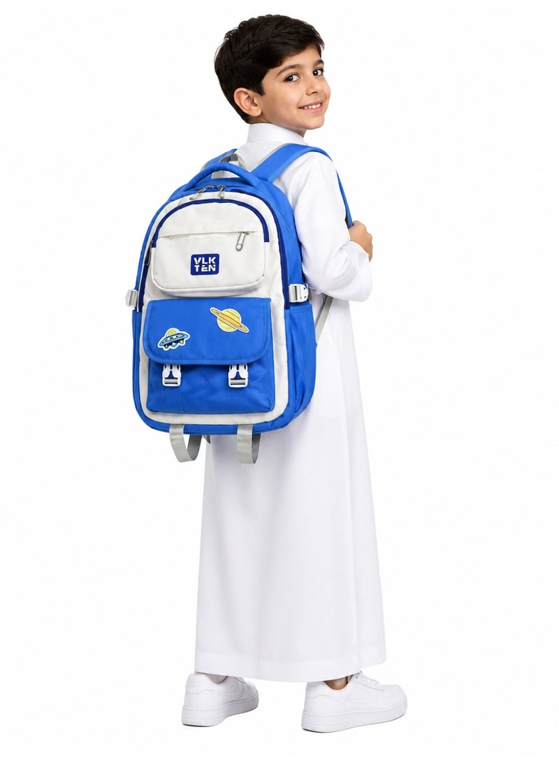 Unisex children's school backpack – large, multi-pocket, lightweight school bag – stylish and comfortable back-to-school bag for elementary and middle school students. - Image 1