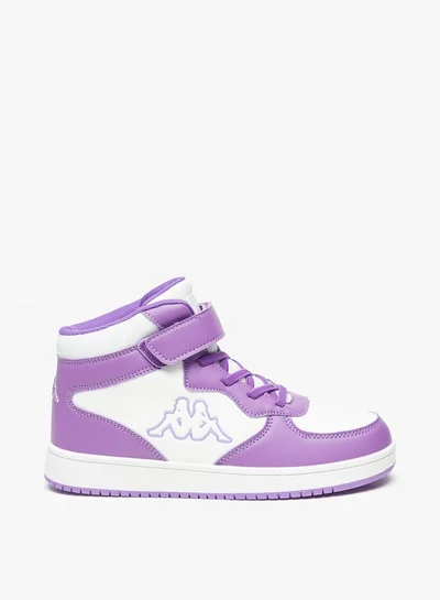 Kappa Girls' High Top Casual Sneakers With Hook And Loop Closure