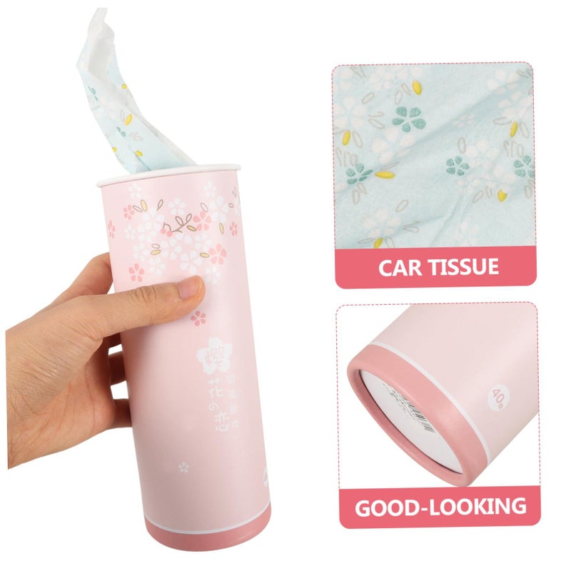 3Pcs Car Tissue Cylinder Compact Cup Holder Facial Wipes - Image 4