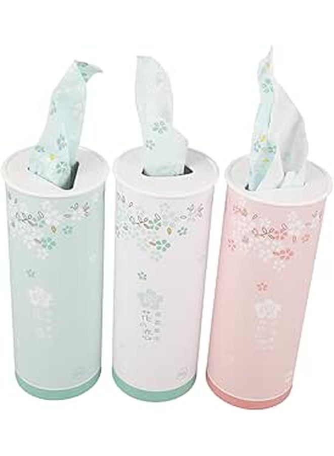 3Pcs Car Tissue Cylinder Compact Cup Holder Facial Wipes - Image 1