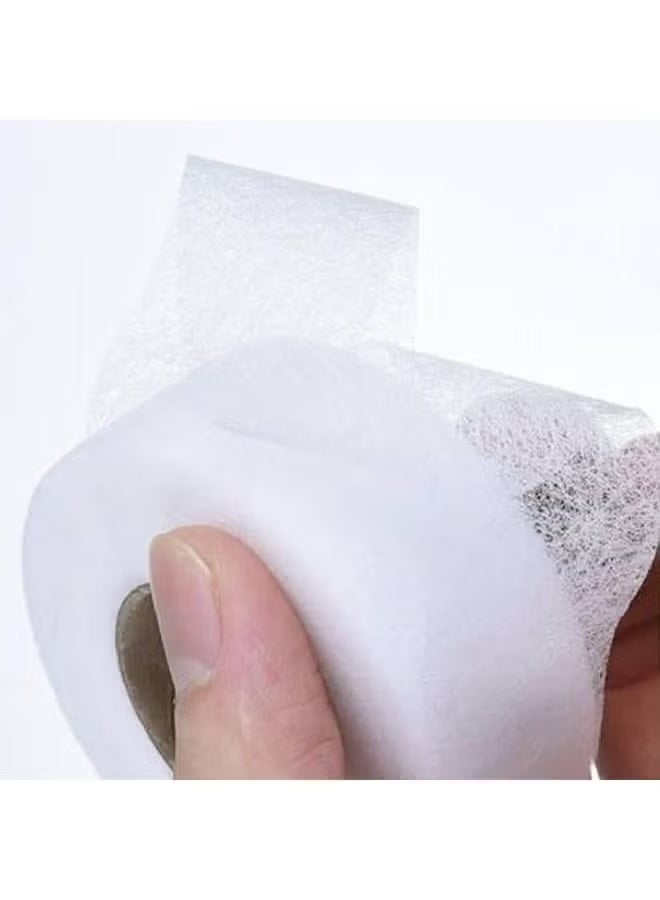 MUMO 4-Roll Double Sticky Iron-On Fabric Tape, White Iron-On Fabric Tape Heavy Duty Fusible Adhesive Hemming Strip to Repair Curtains Clothes Pants Pillow Case, No Sewing (0.78-inch, 63M) - Image 5