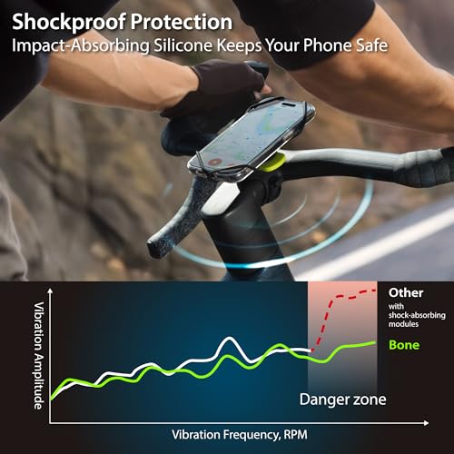 BONE Bike Tie Connect Kit 3, Magnetic Bicycle Phone Mount for Stem, Detachable & 360° Rotatable Silicone MTB Holder, Cycling Phone Carrier for iPhone & 4.7"–7.2" Smartphones (Magnetic - Stem) - Image 4