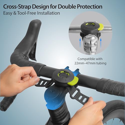 BONE Bike Tie Connect Kit 3, Magnetic Bicycle Phone Mount for Stem, Detachable & 360° Rotatable Silicone MTB Holder, Cycling Phone Carrier for iPhone & 4.7"–7.2" Smartphones (Magnetic - Stem) - Image 5