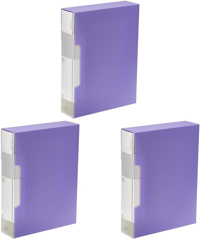 Display BookA4-100P Assorted Colours (Pack of 3) - Image 1