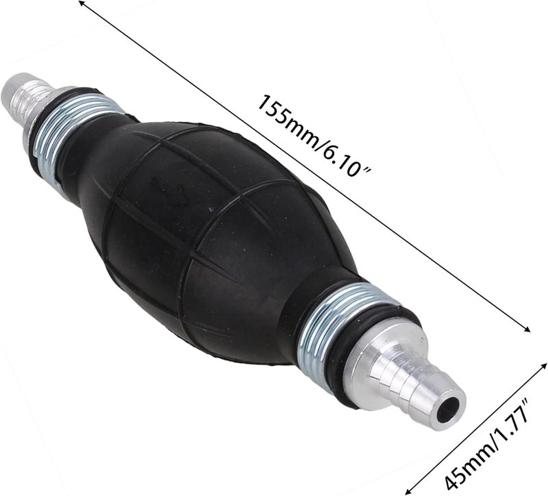 RDEXP Black 10mm Rubber and Metal Way Valve Line Hand Primer Bulb for Marine Boats Parts - Image 4