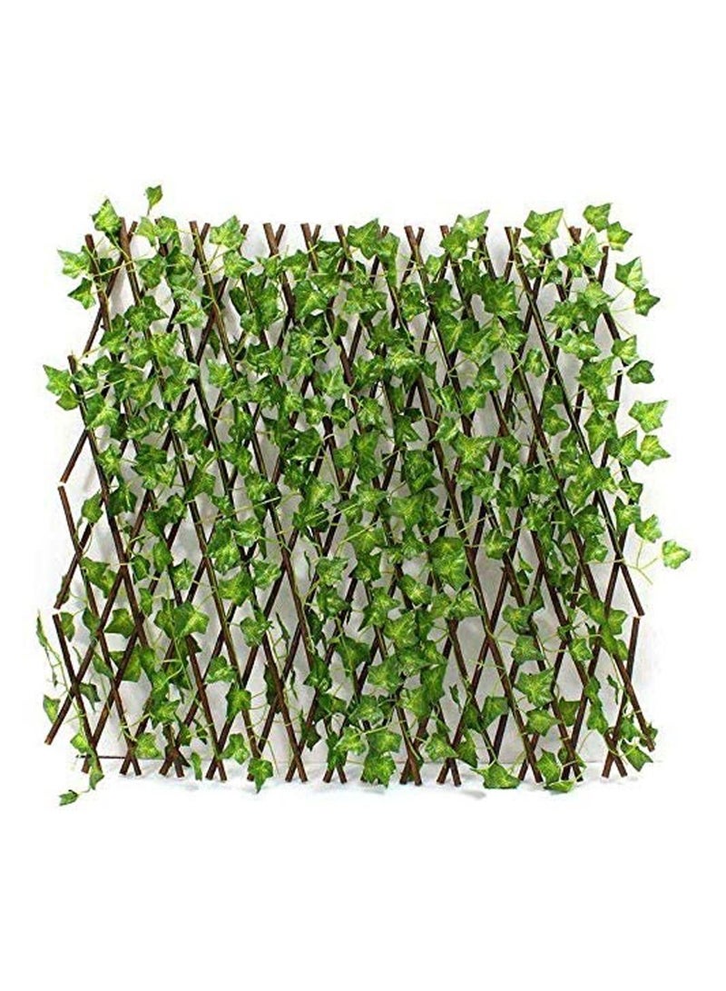 Generic FFD Expendable Wooden Wicker Fence with Green Leaves | 175x119x12 cm - Stylish Garden & Outdoor Décor  - Image 3