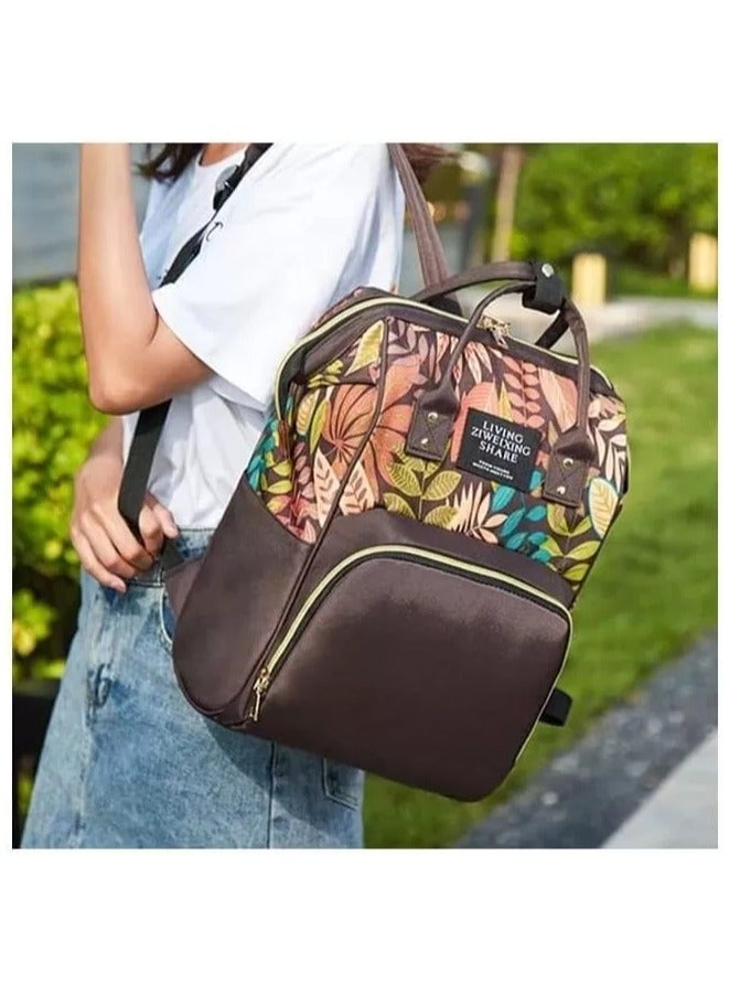 Mommy Baby Diaper bag Fashion multifunction Living Tree Brown - Image 1