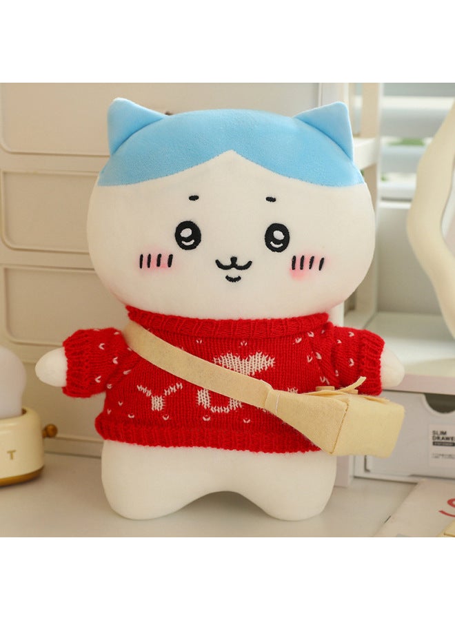 Cute Doll Doll Dressing Usaki Brothers Good Fragrance Kawaii Small Eight Plush Toy Pillow Gift Doll-Specifications:Red Love Sweater Satchel-Color:Sweater 25cm  - Image 1