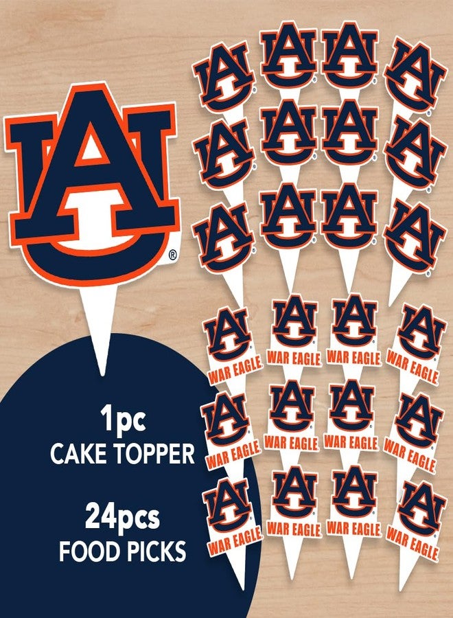 Desert Cactus Auburn Tigers Food Picks, Cupcake Toppers, 25 pcs - Image 2