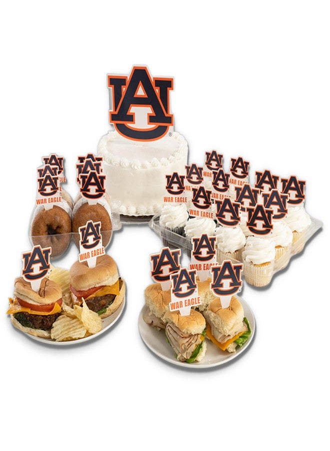 Desert Cactus Auburn Tigers Food Picks, Cupcake Toppers, 25 pcs - Image 1