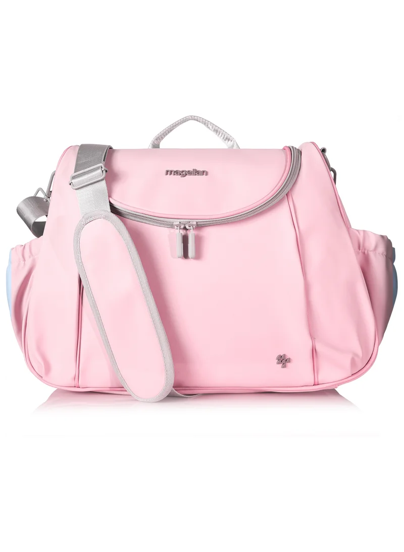ماجلان حقيبة ظهر لمجموعة الأم مستلزمات الأطفال طقم من قطعتين حقيبة حفاضات  بوصة + منظم  بوصات من ماجلان وردي