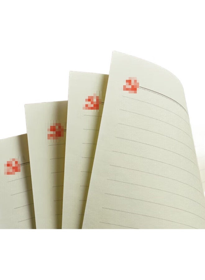 UHOO [Lowest Price Online] Uhoo Party Member Study Notebook A5/100 Sheets 1 Pack Leather Cover Business Meeting Minutes Diary Red 0663 - Image 1