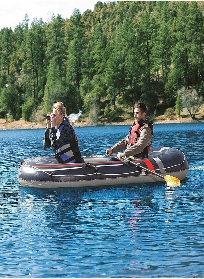 Bestway - estway Hydro Force Treck X2 Inflatable Fishing River Water Boat Raft with Oars -  61068 - Image 1