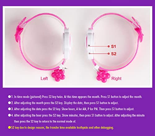 SNE Kids Watch Girl Flower Shape Watch Novelty Cartoon Digital Watch 1144 - Image 4