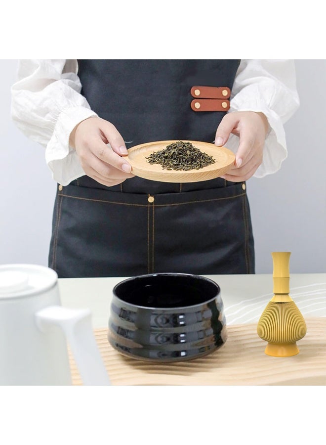 دوغي Silicone Matcha Whisk Food Grade Resin Brush for Green Tea with Holder Yellow Everyday Use Home Tea Ceremony - Image 5