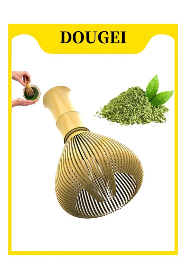 دوغي Silicone Matcha Whisk Food Grade Resin Brush for Green Tea with Holder Yellow Everyday Use Home Tea Ceremony - Image 1