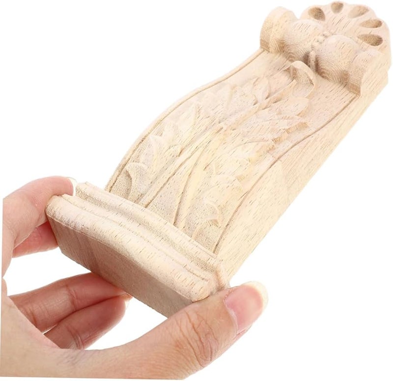 مجموعة قوسين خشبيين منقوشين قديمين من قطعتين للزاوية والسقف لتزيين المنزل - Image 5