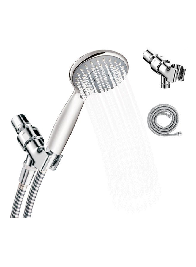 NIBEMINENT Handheld Shower Head 5 Spray Settings Silver 9.7x4.1x3.1inch - Image 1