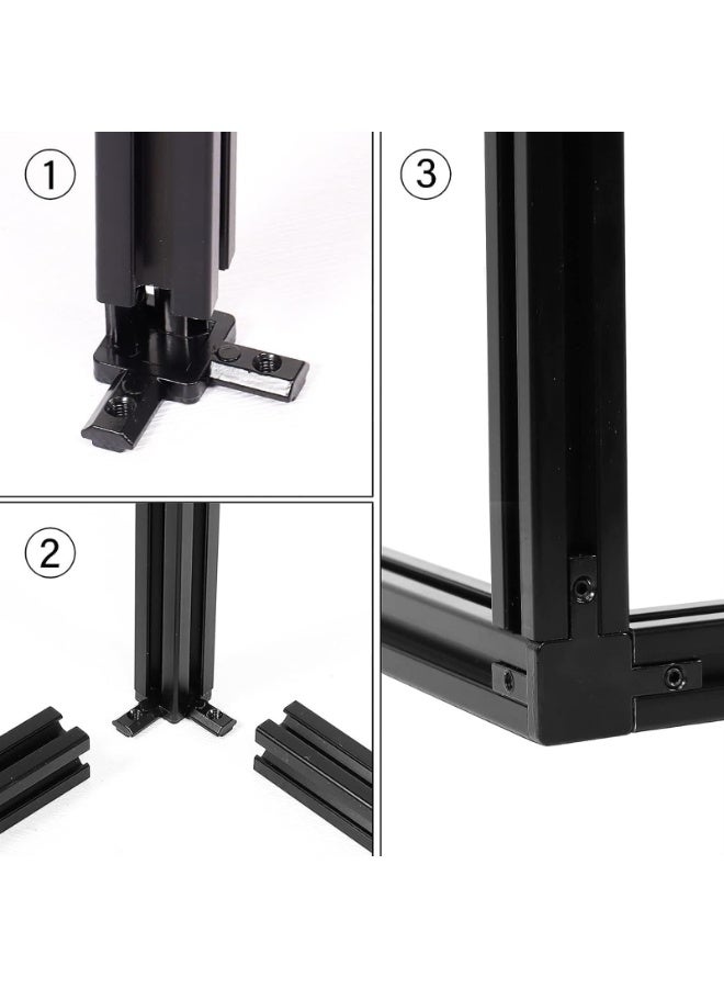 20pcs,2020 Aluminum Extrusion Series L-Shape Interior Inside Corner Connector Joint Bracket with Screws for 20x20 Series Aluminum Extrusion Profile Slot 6mm  - Image 2