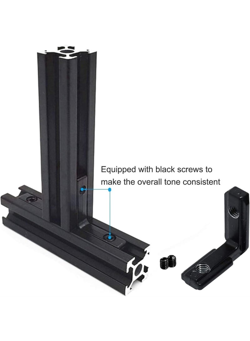 20pcs,2020 Aluminum Extrusion Series L-Shape Interior Inside Corner Connector Joint Bracket with Screws for 20x20 Series Aluminum Extrusion Profile Slot 6mm  - Image 5